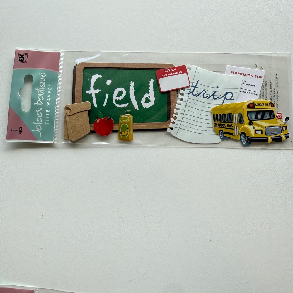 Jolee's Boutique Title Waves Field Trip Dimensional Stickers SPJT115 School Bus
